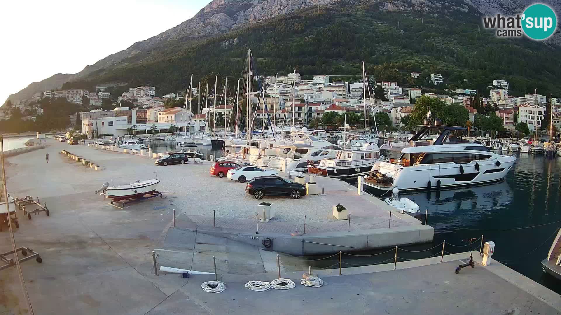 Webcam Live – View of Baška Voda and Biokovo mountain