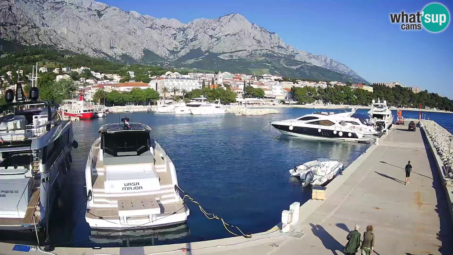 Webcam Live – View of Baška Voda and Biokovo mountain