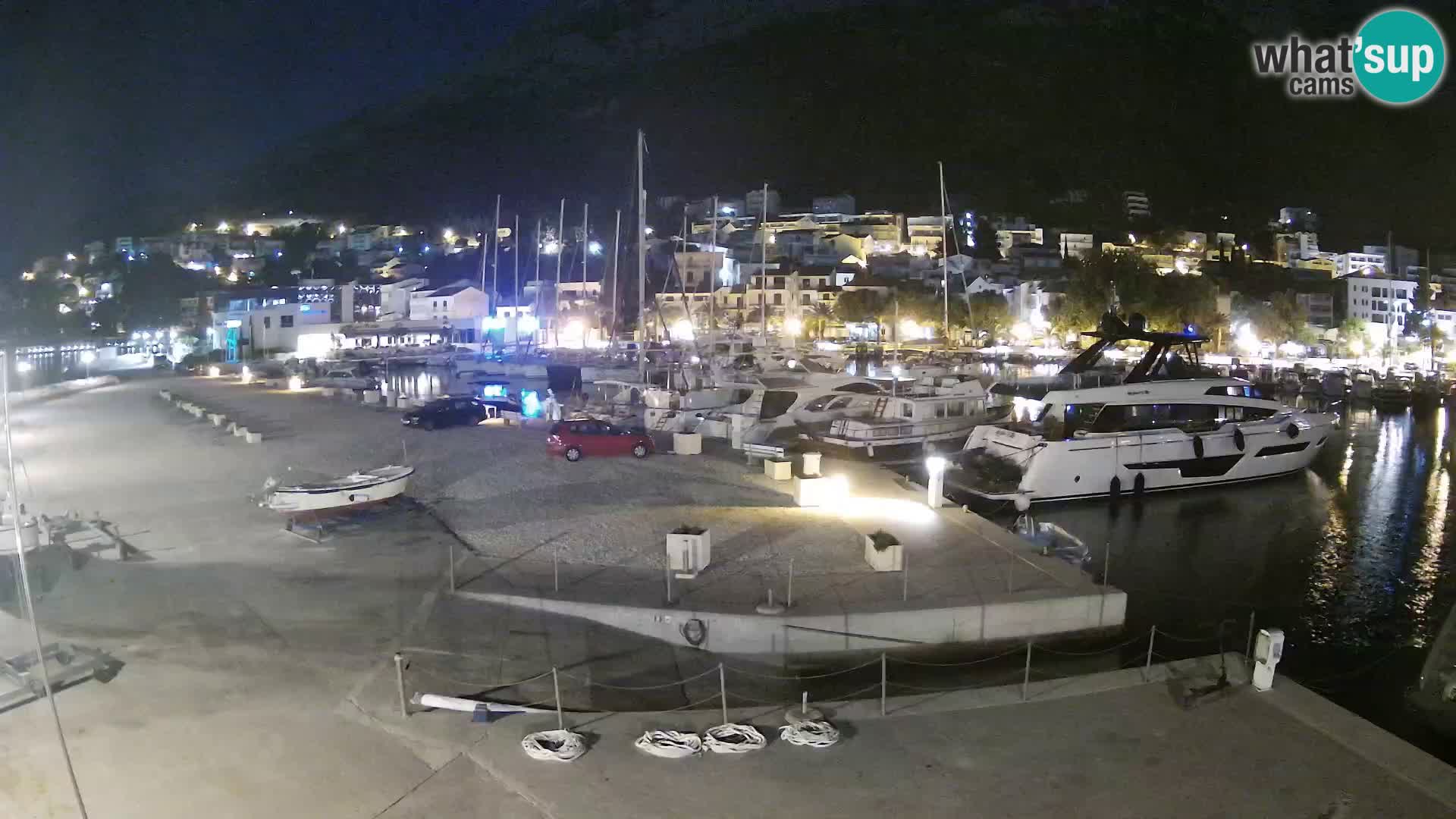 Webcam Live – View of Baška Voda and Biokovo mountain