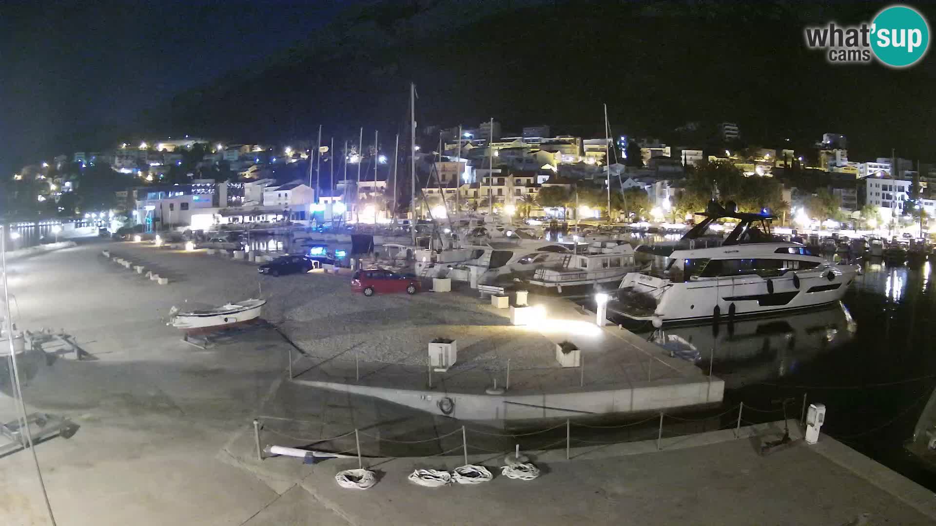 Webcam Live – View of Baška Voda and Biokovo mountain