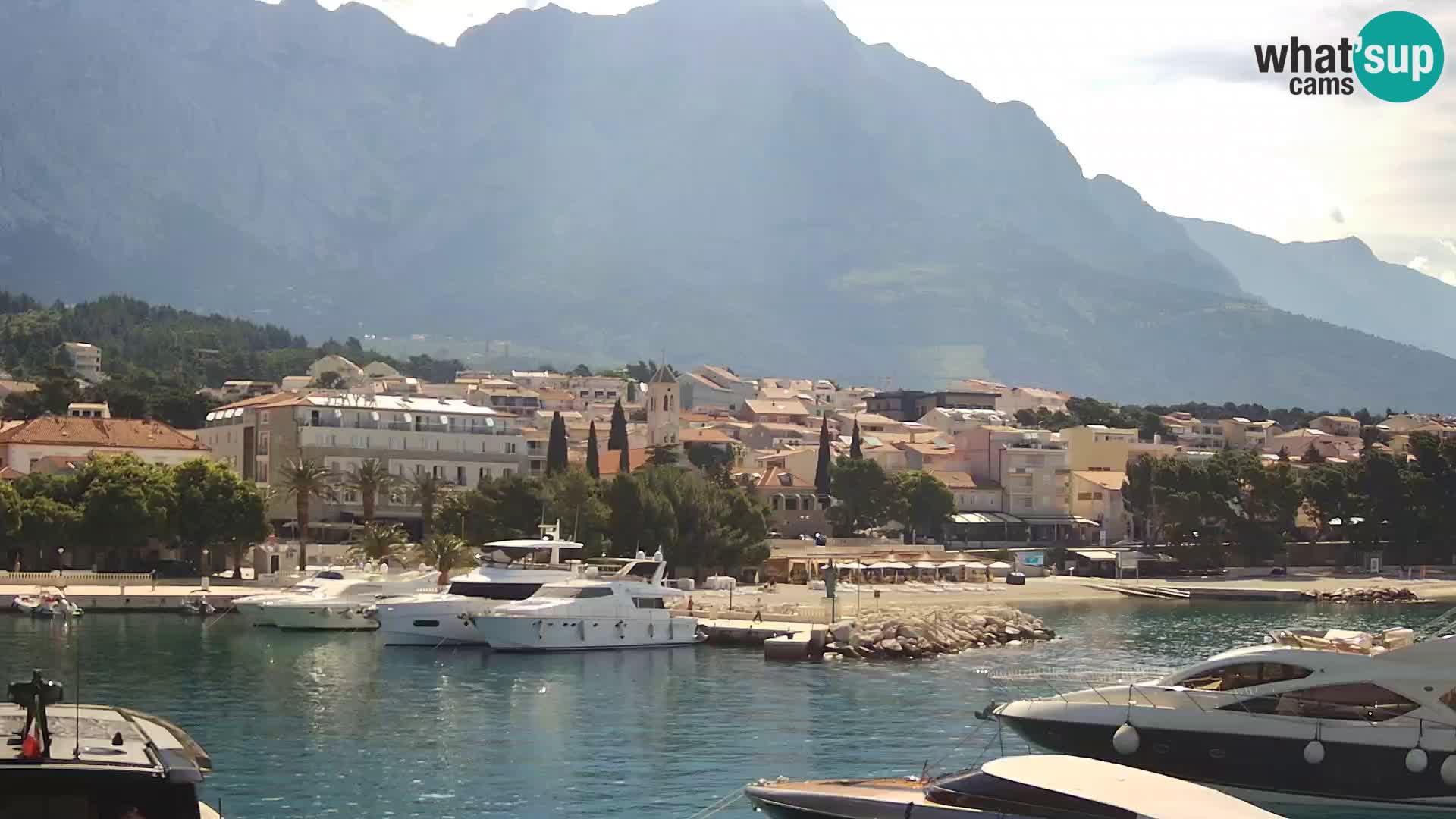 Webcam Baška Voda – Marina – Stadt und Gebirge Biokovo