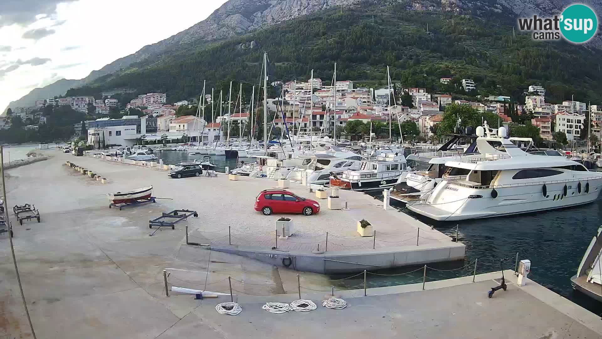 Webcam Live – View of Baška Voda and Biokovo mountain