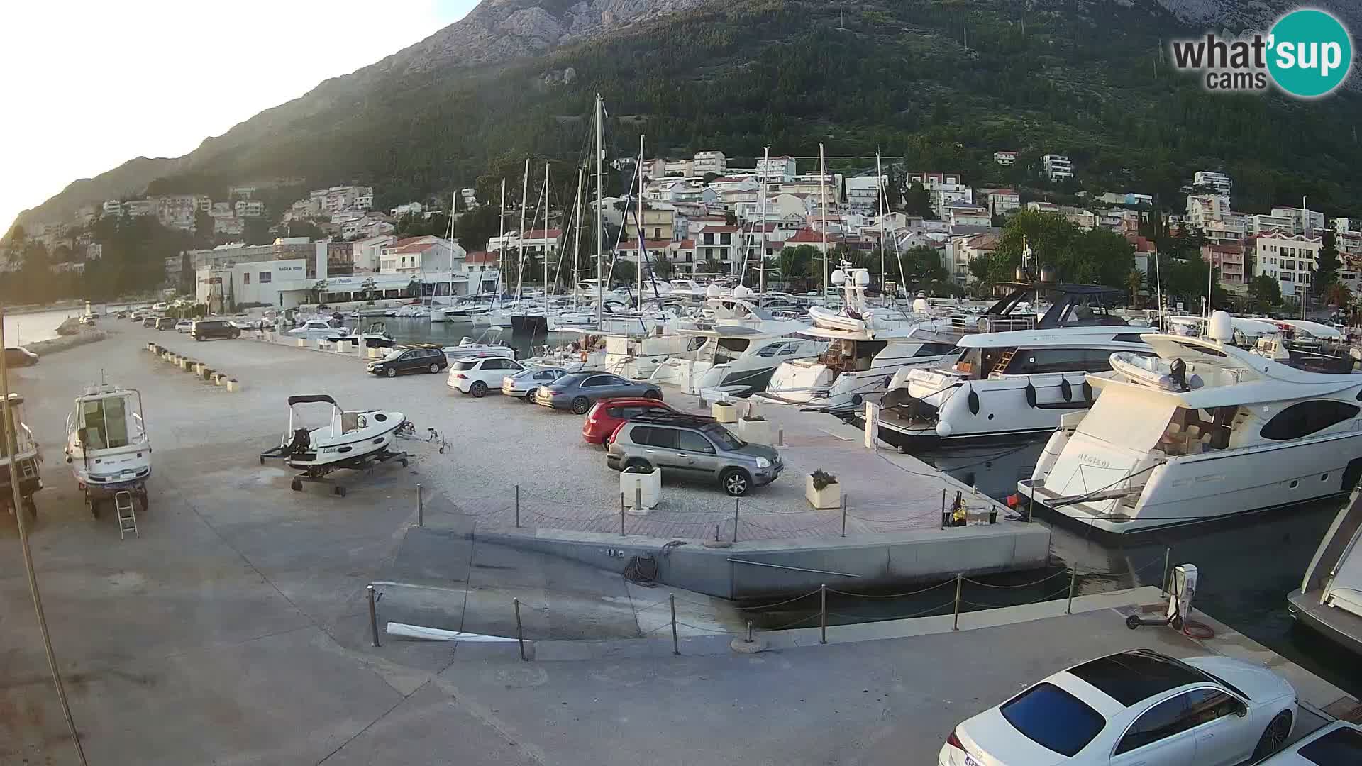 Webcam Baška Voda – Marina – Stadt und Gebirge Biokovo