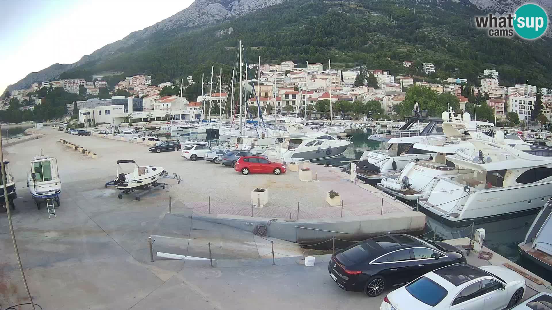 Webcam Baška Voda – Marina – Stadt und Gebirge Biokovo