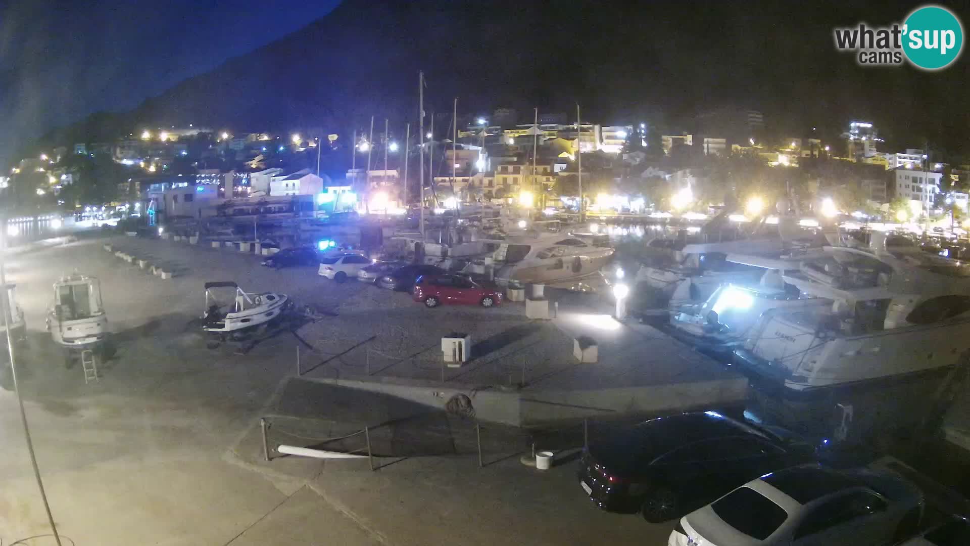 Webcam Live – View of Baška Voda and Biokovo mountain