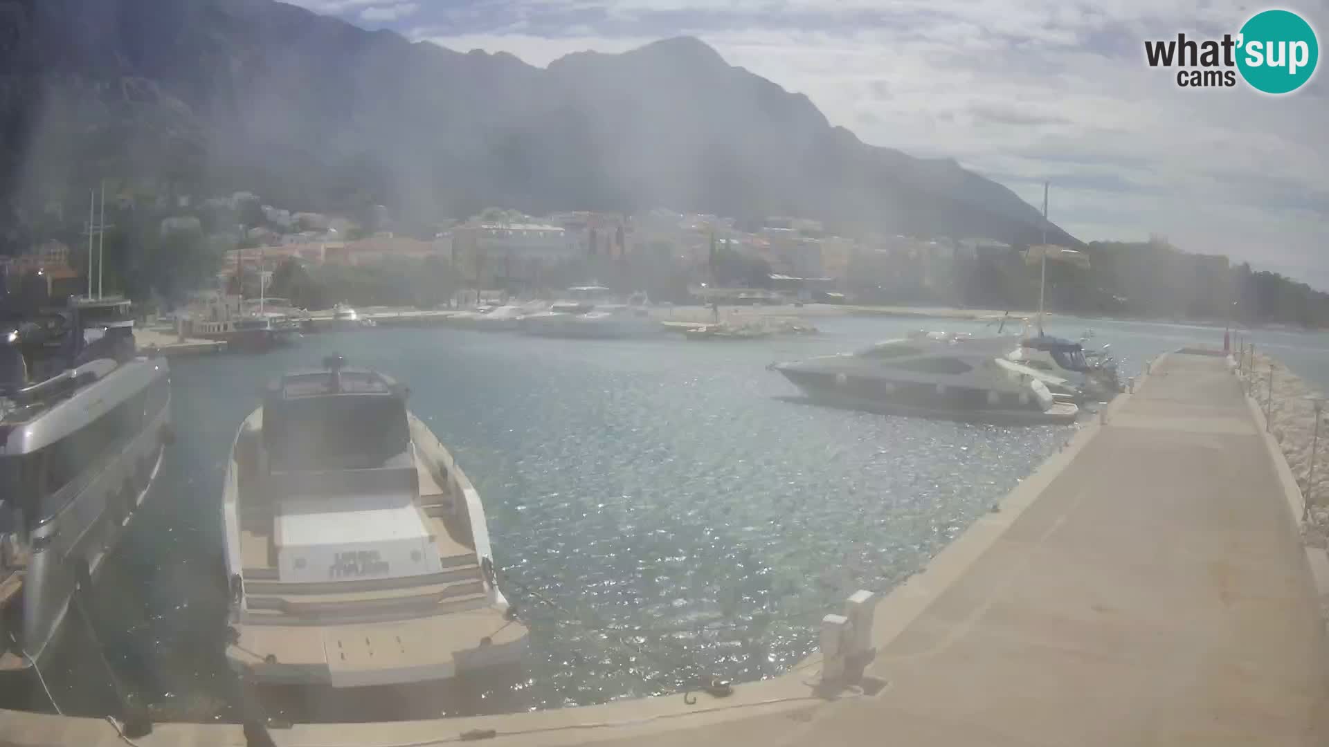 Webcam Live – Panorama di Baška Voda e delle montagne Biokovo