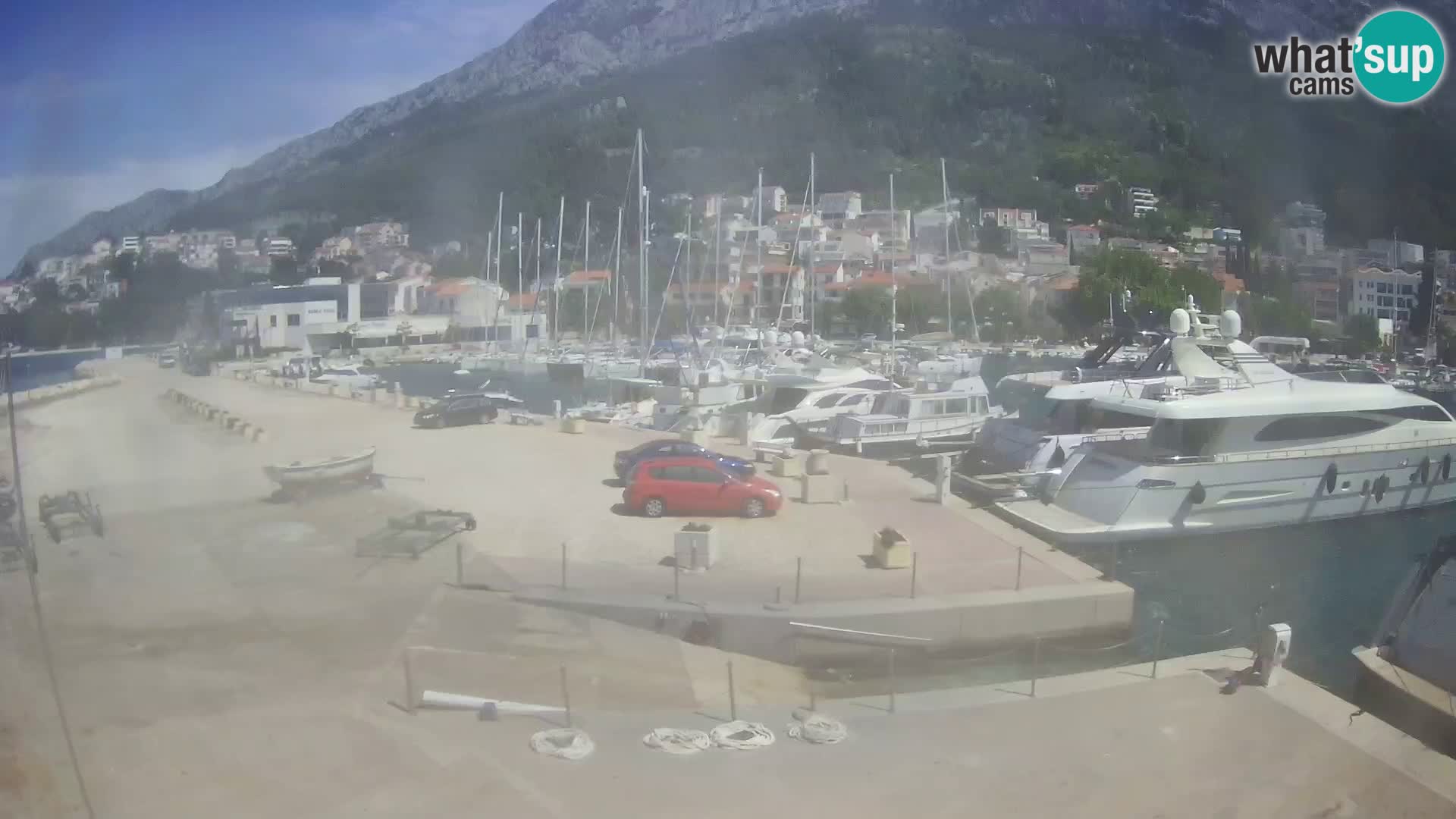 Webcam Baška Voda – Marina – Stadt und Gebirge Biokovo