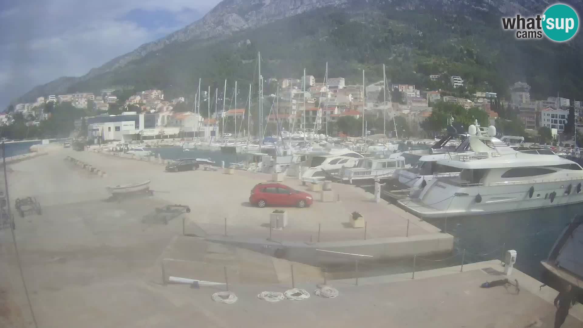 Webcam Live – Panorama di Baška Voda e delle montagne Biokovo
