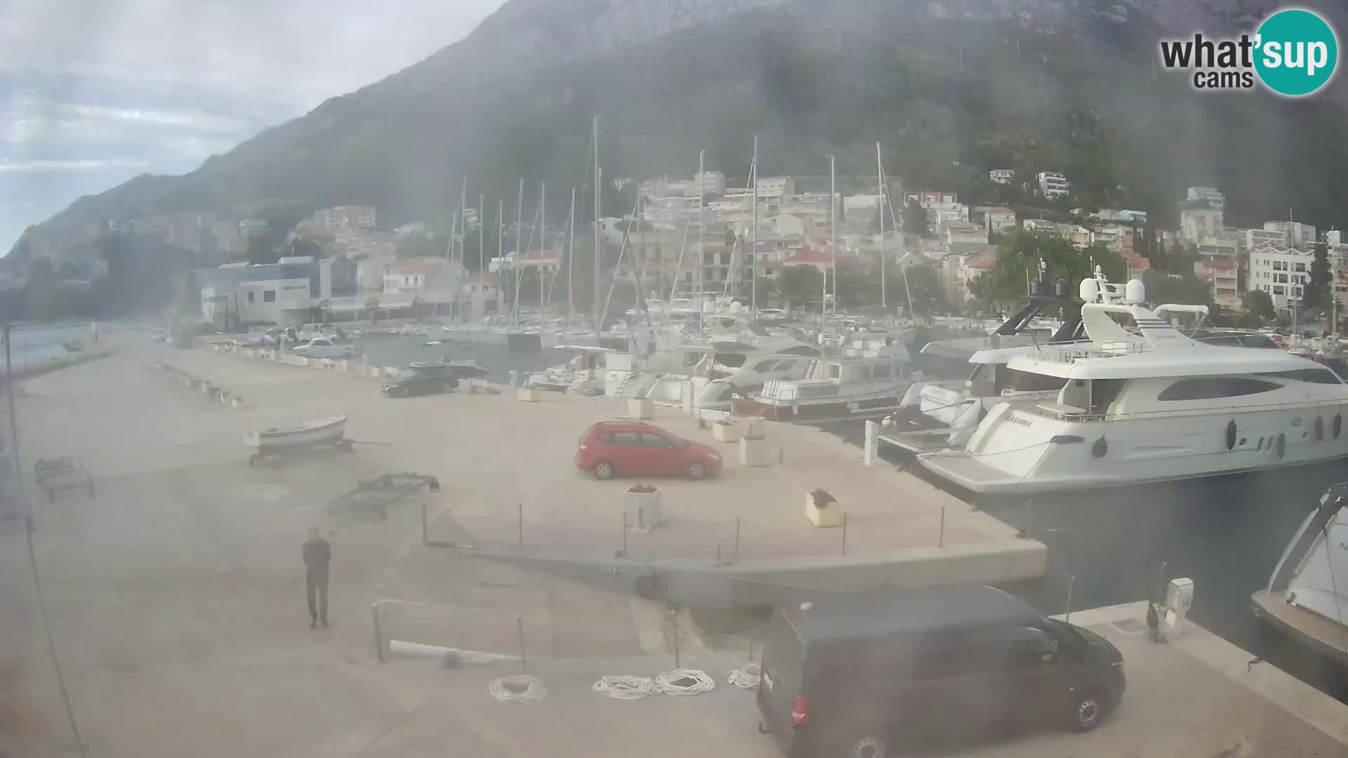 Webcam Baška Voda – Marina – Stadt und Gebirge Biokovo