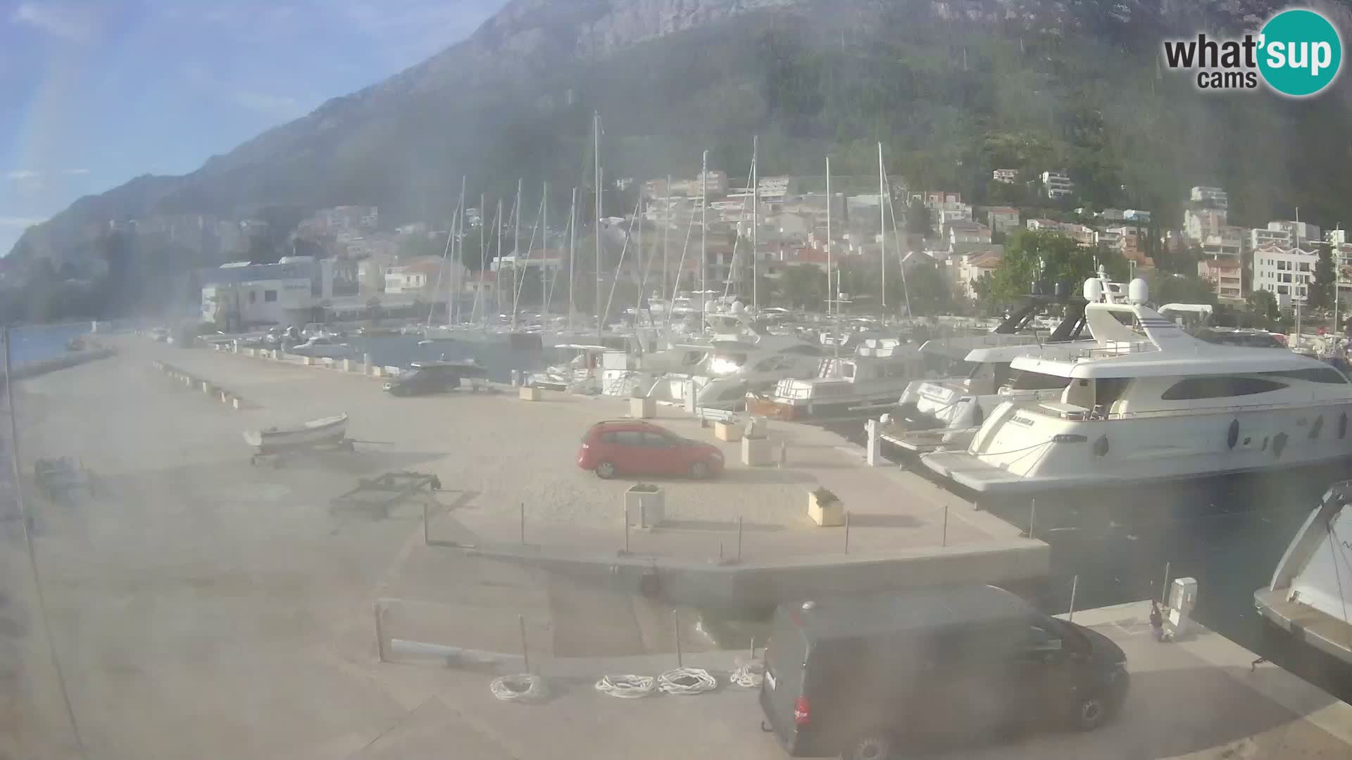 Webcam Baška Voda – Marina – Stadt und Gebirge Biokovo