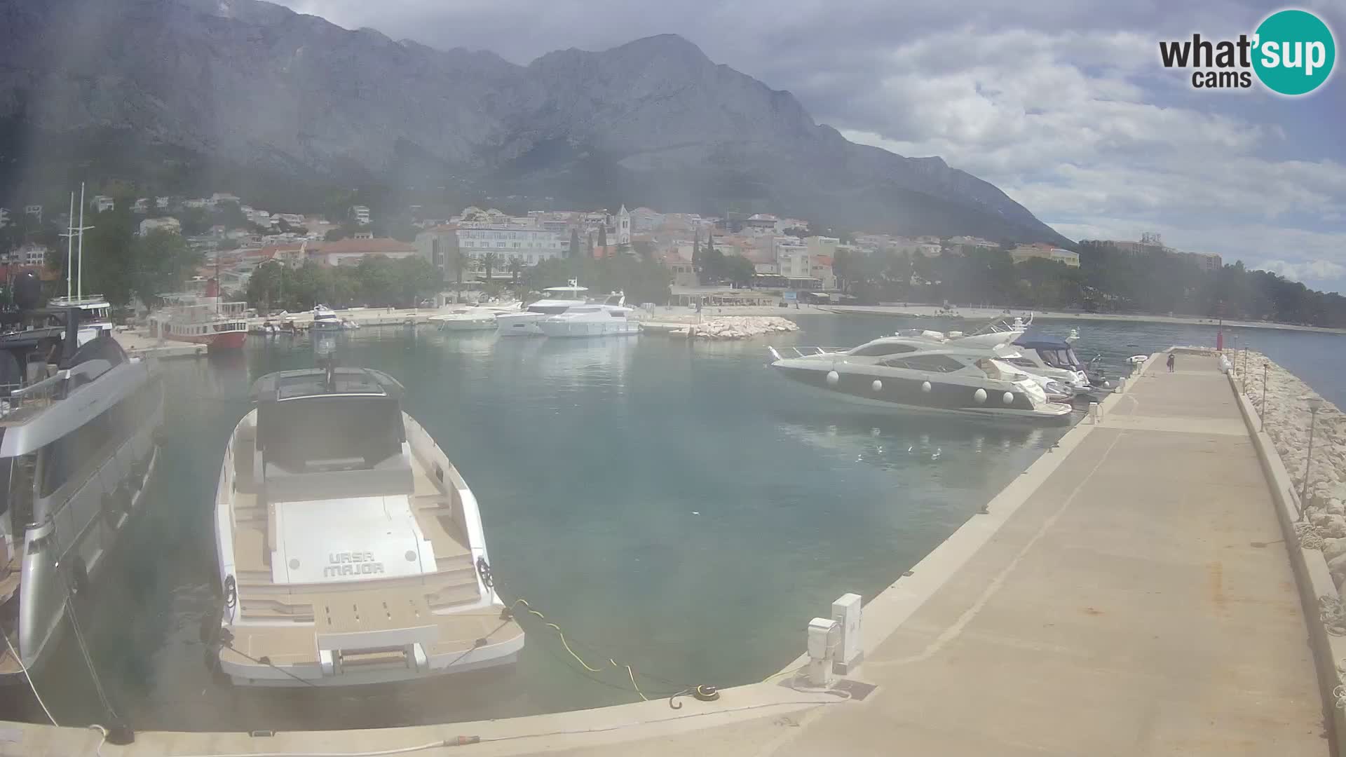 Webcam Live – Panorama di Baška Voda e delle montagne Biokovo