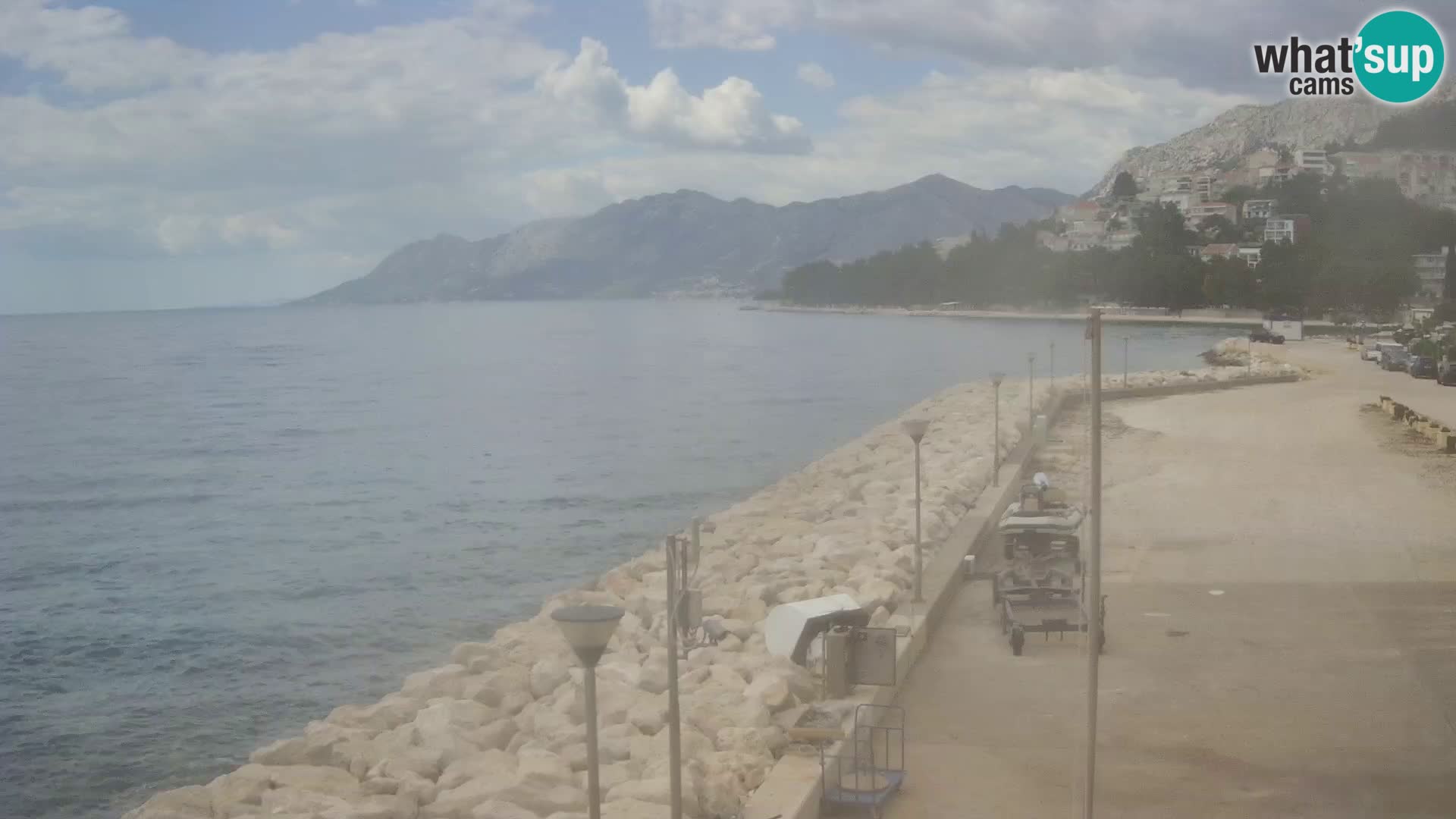 Webcam Live – Panorama di Baška Voda e delle montagne Biokovo