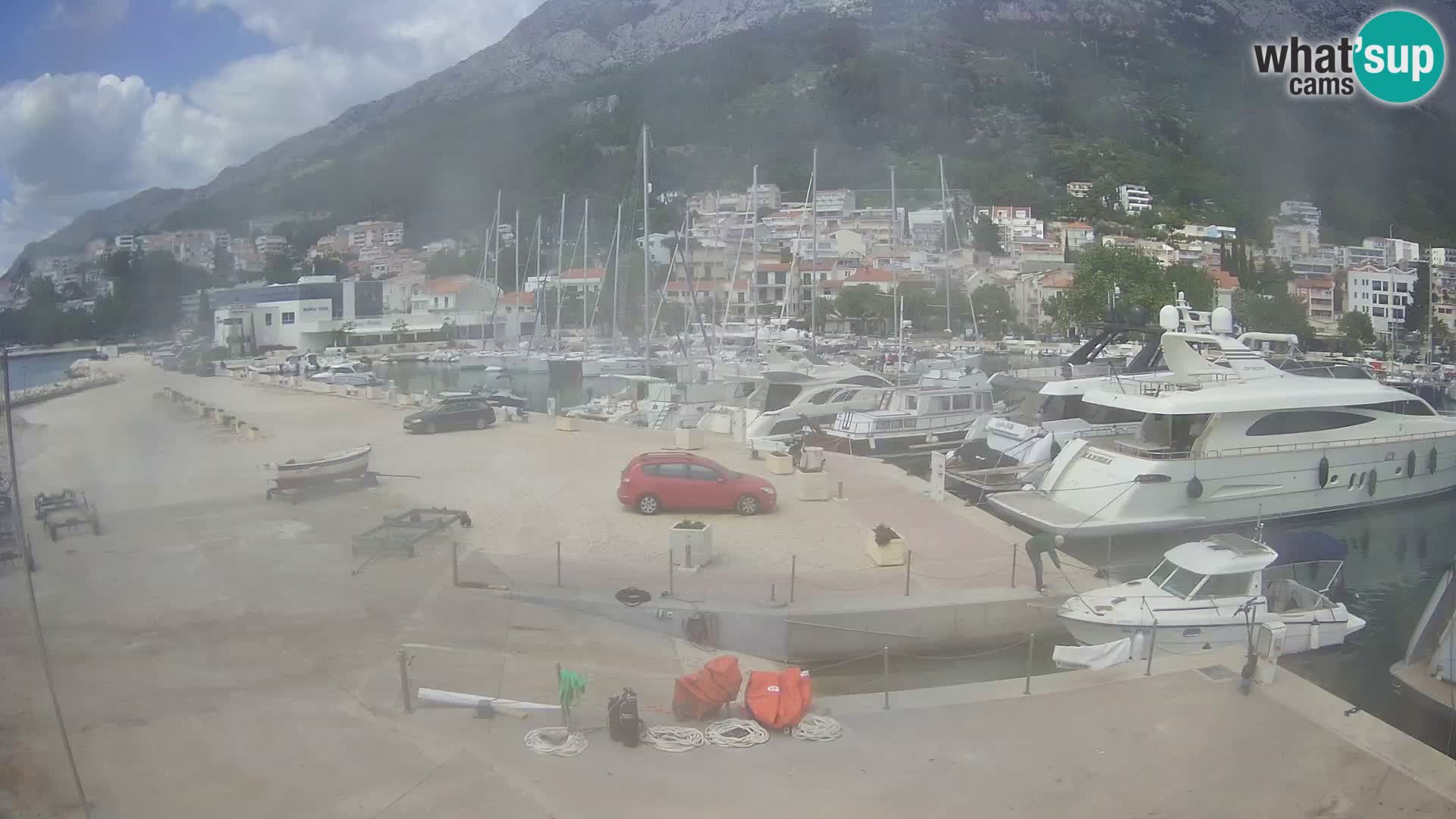 Webcam Live – Panorama di Baška Voda e delle montagne Biokovo