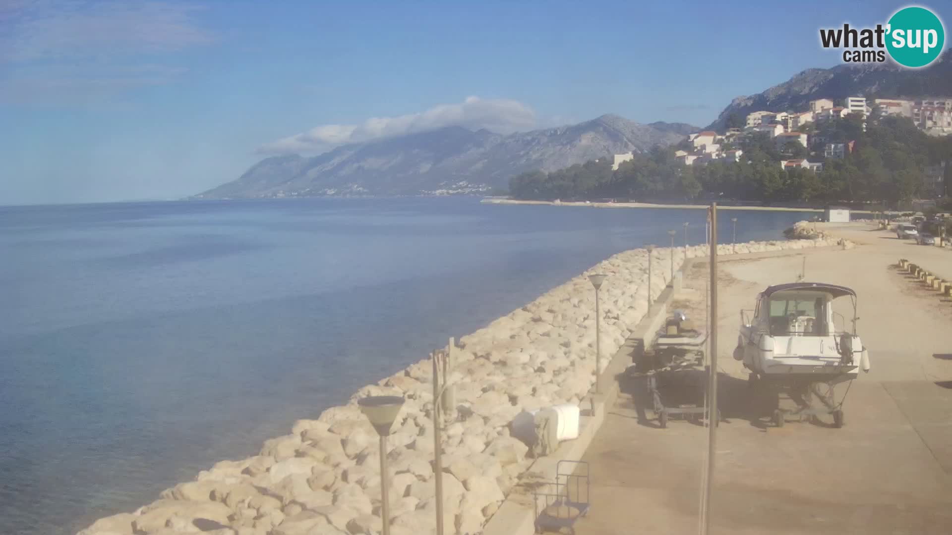 Webcam Baška Voda – Marina – Stadt und Gebirge Biokovo