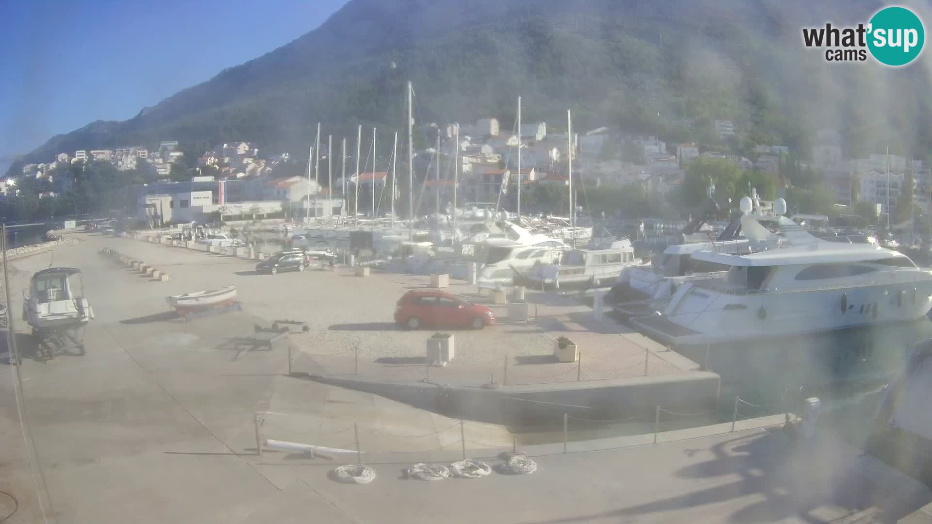 Webcam Live – Panorama di Baška Voda e delle montagne Biokovo