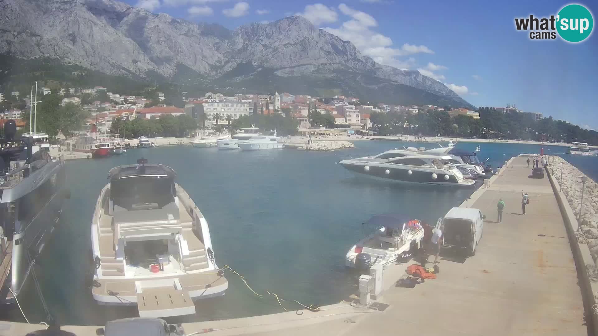 Webcam Live – Panorama di Baška Voda e delle montagne Biokovo