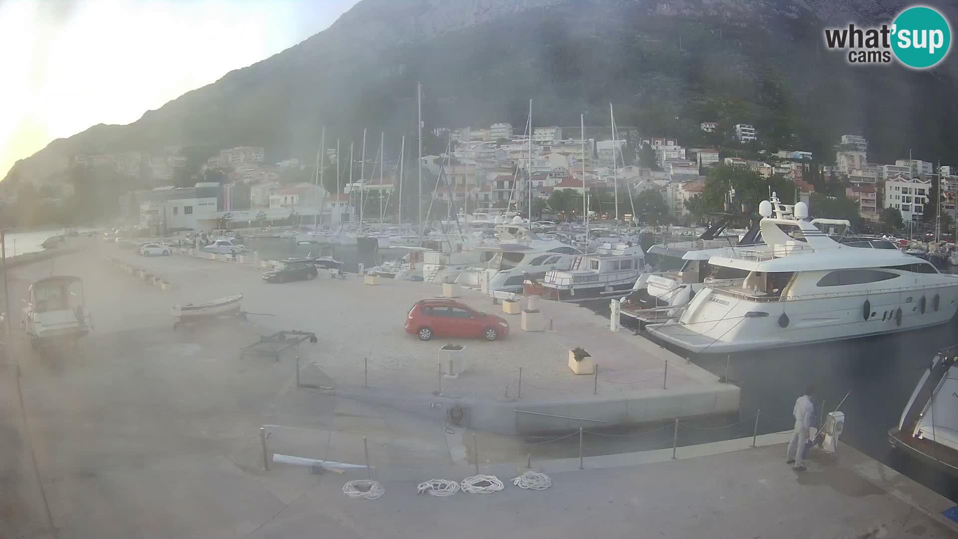Webcam Baška Voda – Marina – Stadt und Gebirge Biokovo