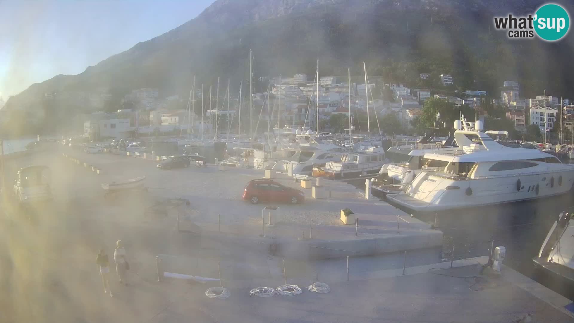 Webcam Live – View of Baška Voda and Biokovo mountain