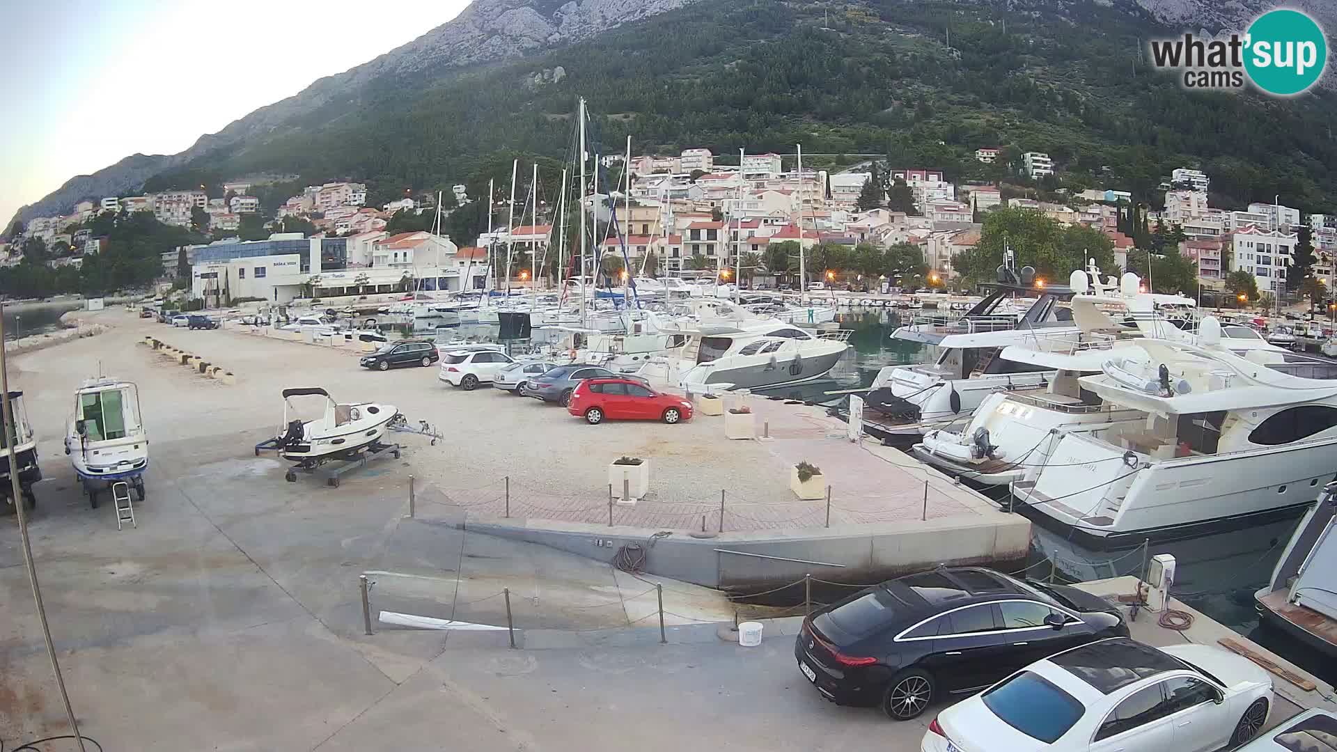 Webcam Live – View of Baška Voda and Biokovo mountain