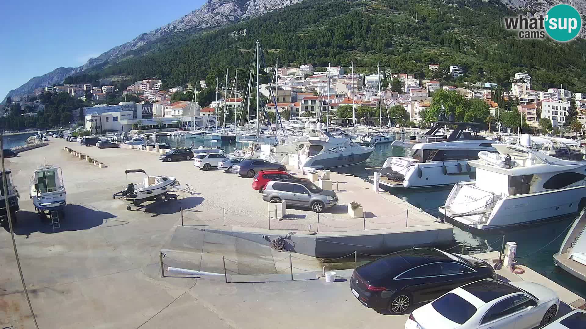 Webcam Live – View of Baška Voda and Biokovo mountain