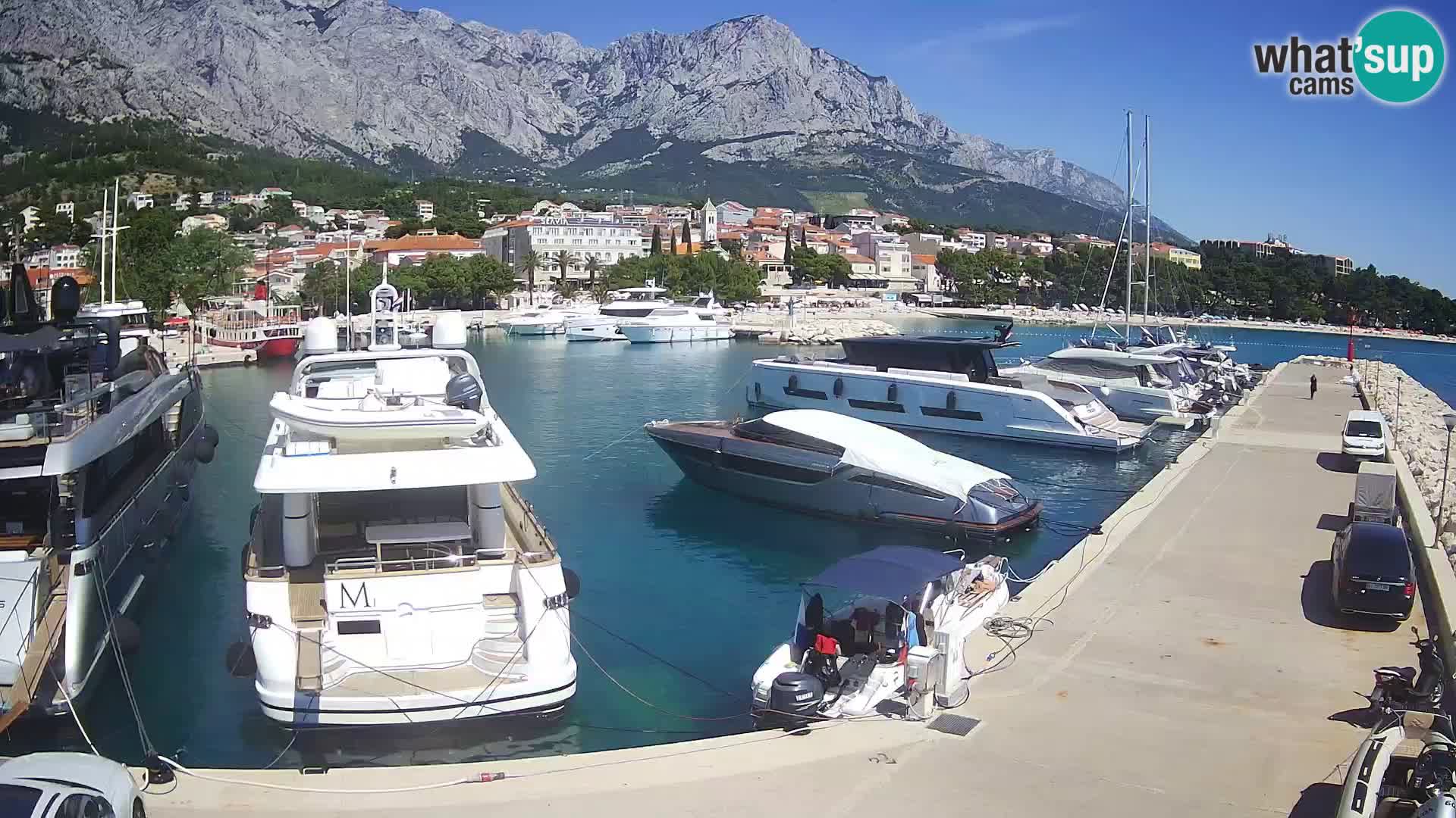 Webcam Live – Panorama di Baška Voda e delle montagne Biokovo