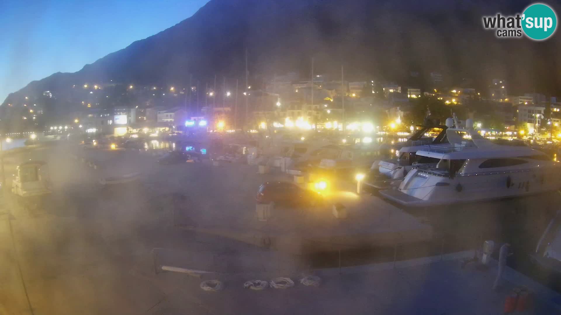 Webcam Live – Panorama di Baška Voda e delle montagne Biokovo