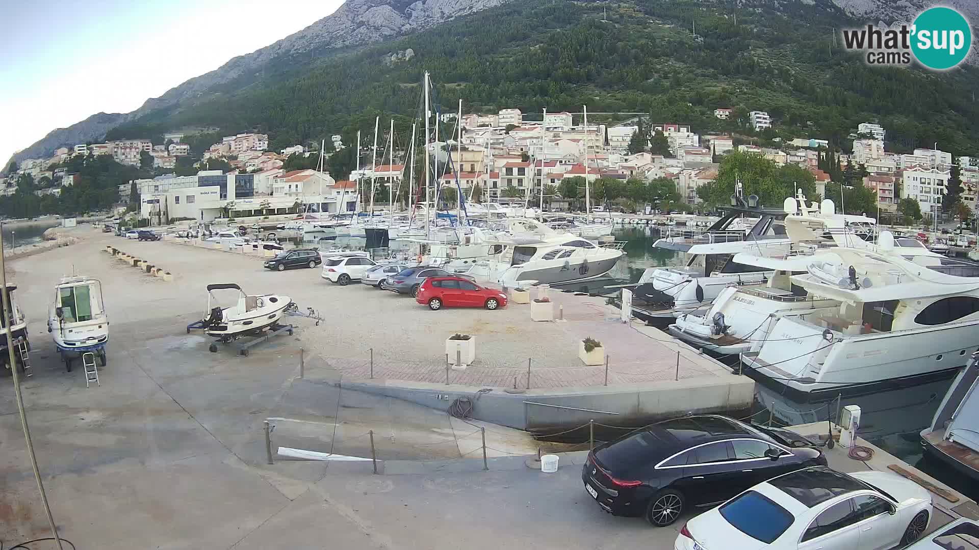 Webcam Live – View of Baška Voda and Biokovo mountain