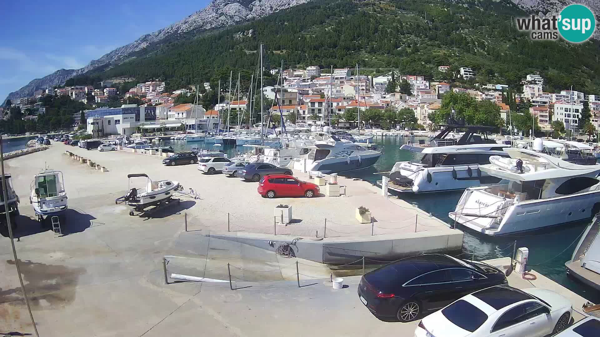 Webcam Live – View of Baška Voda and Biokovo mountain