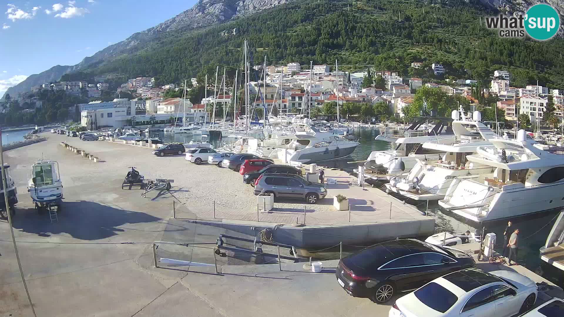Webcam Live – View of Baška Voda and Biokovo mountain