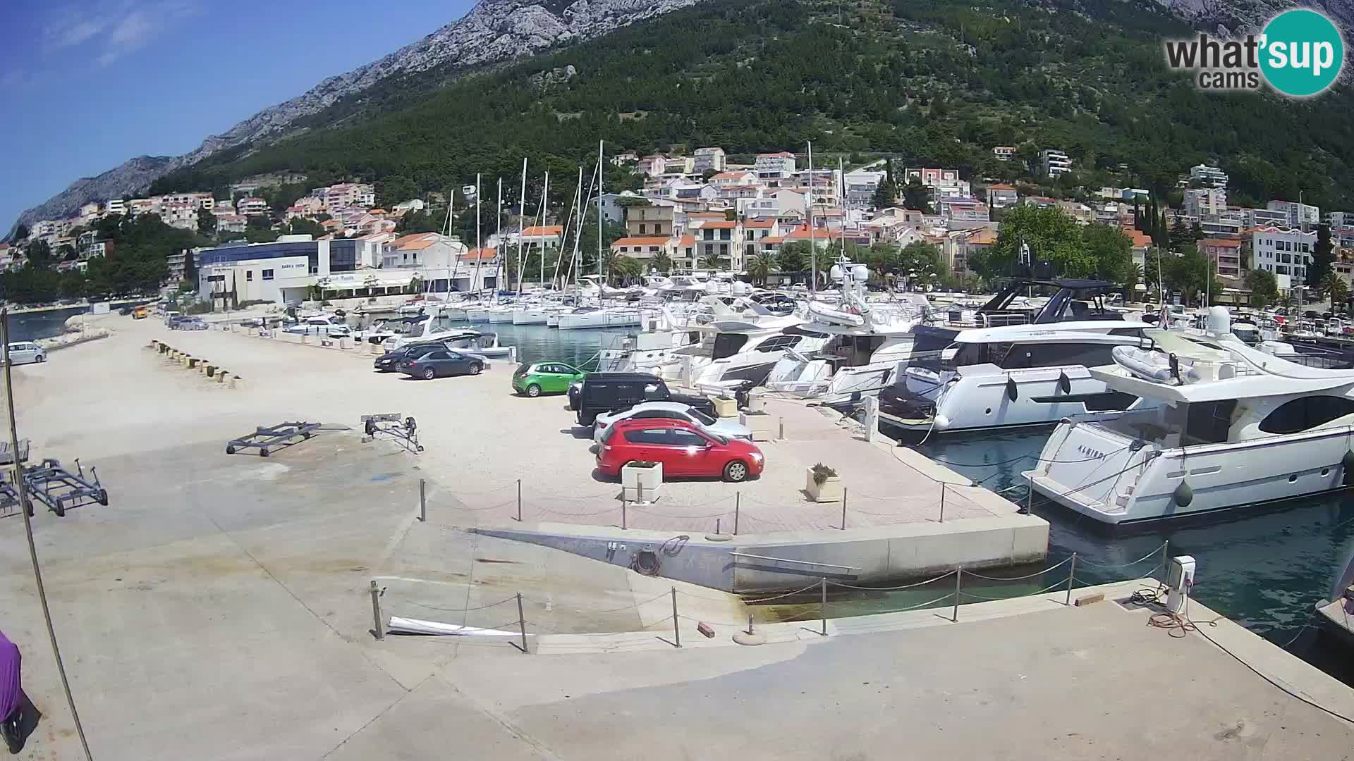 Webcam Live – View of Baška Voda and Biokovo mountain