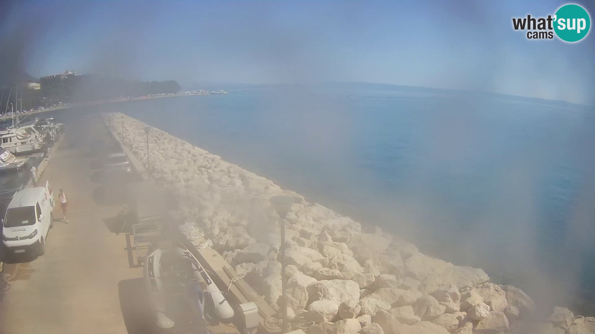 Webcam Live – View of Baška Voda and Biokovo mountain
