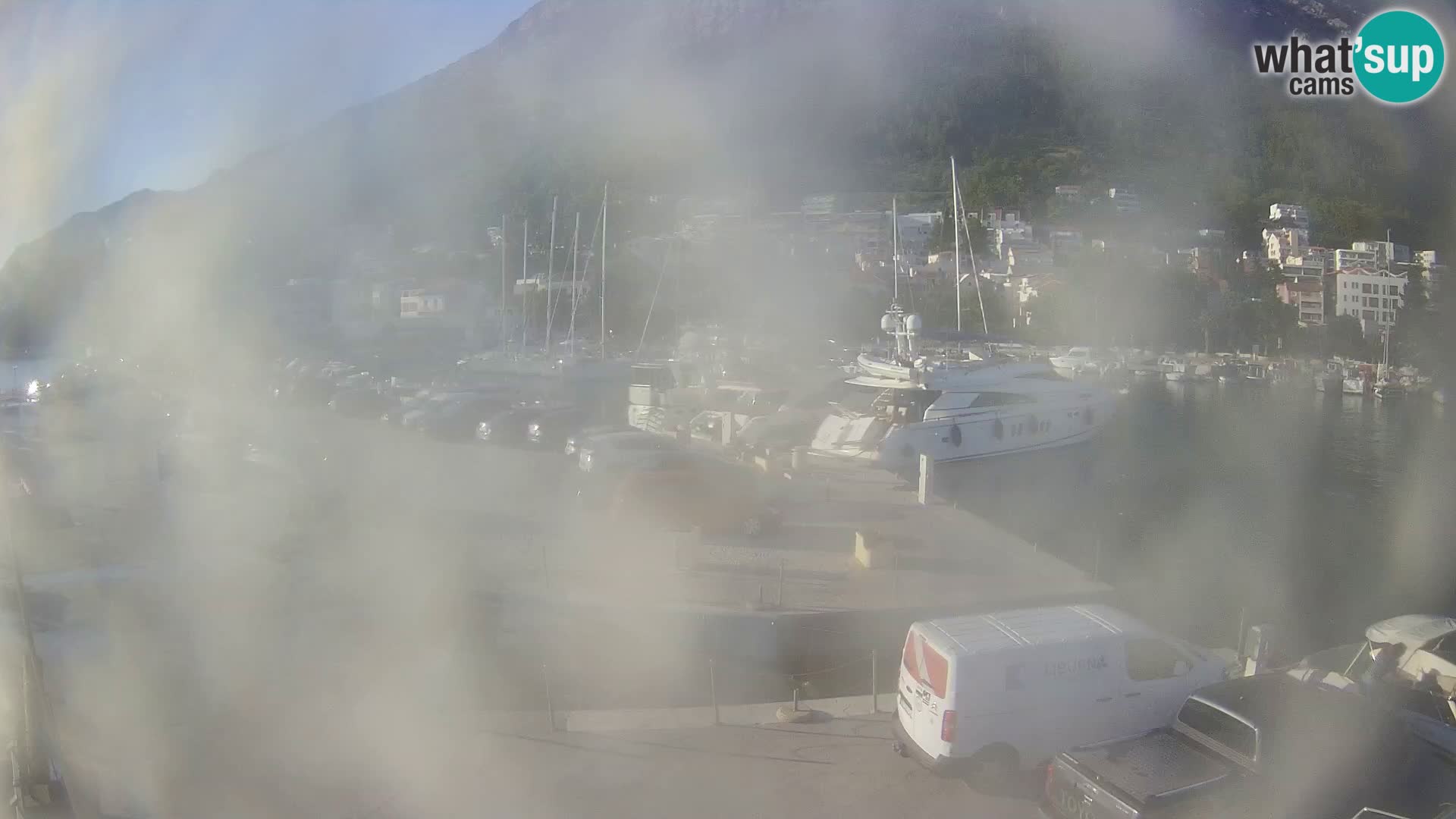 Webcam Live – Panorama di Baška Voda e delle montagne Biokovo