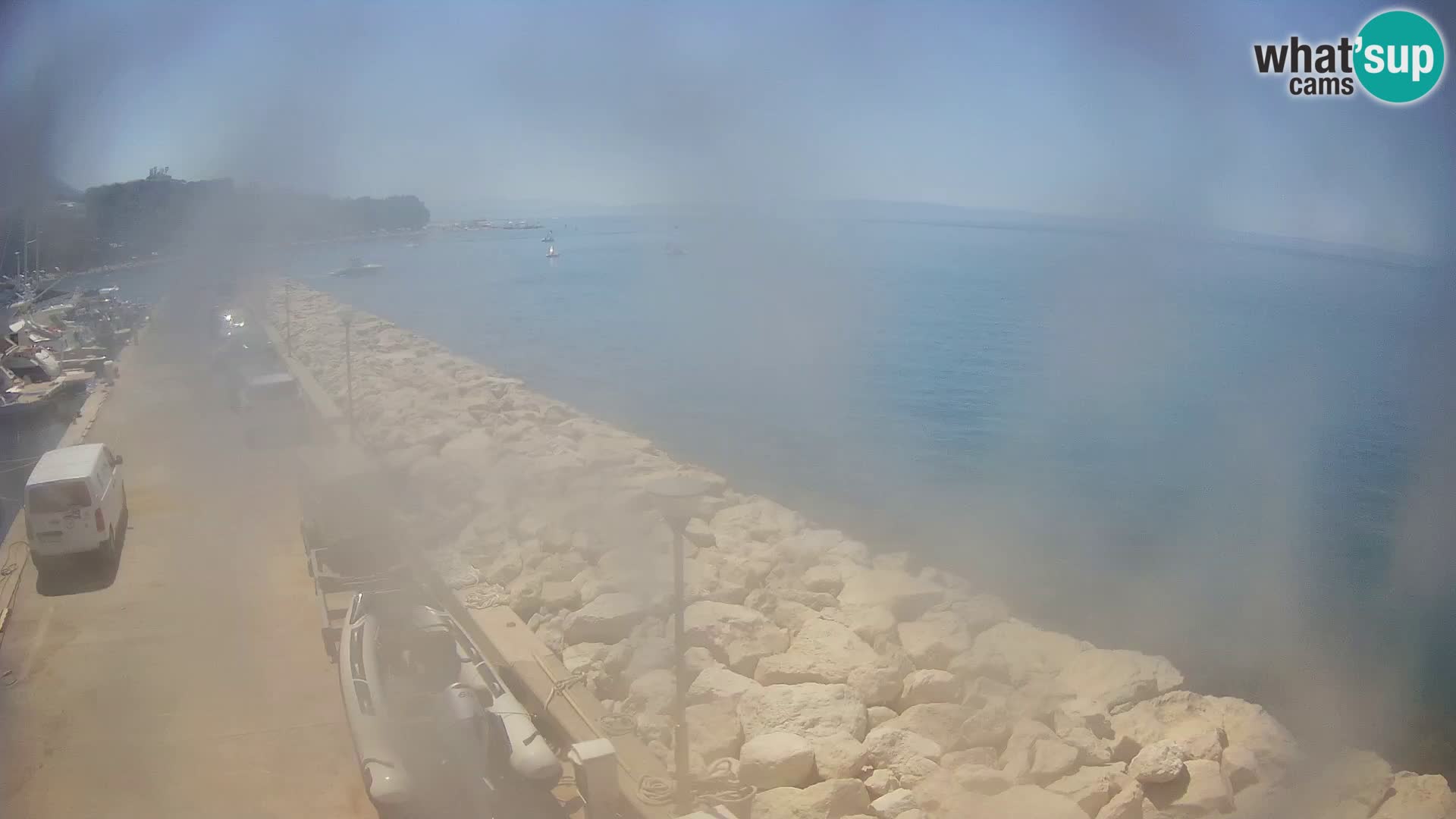 Webcam Live – Panorama di Baška Voda e delle montagne Biokovo