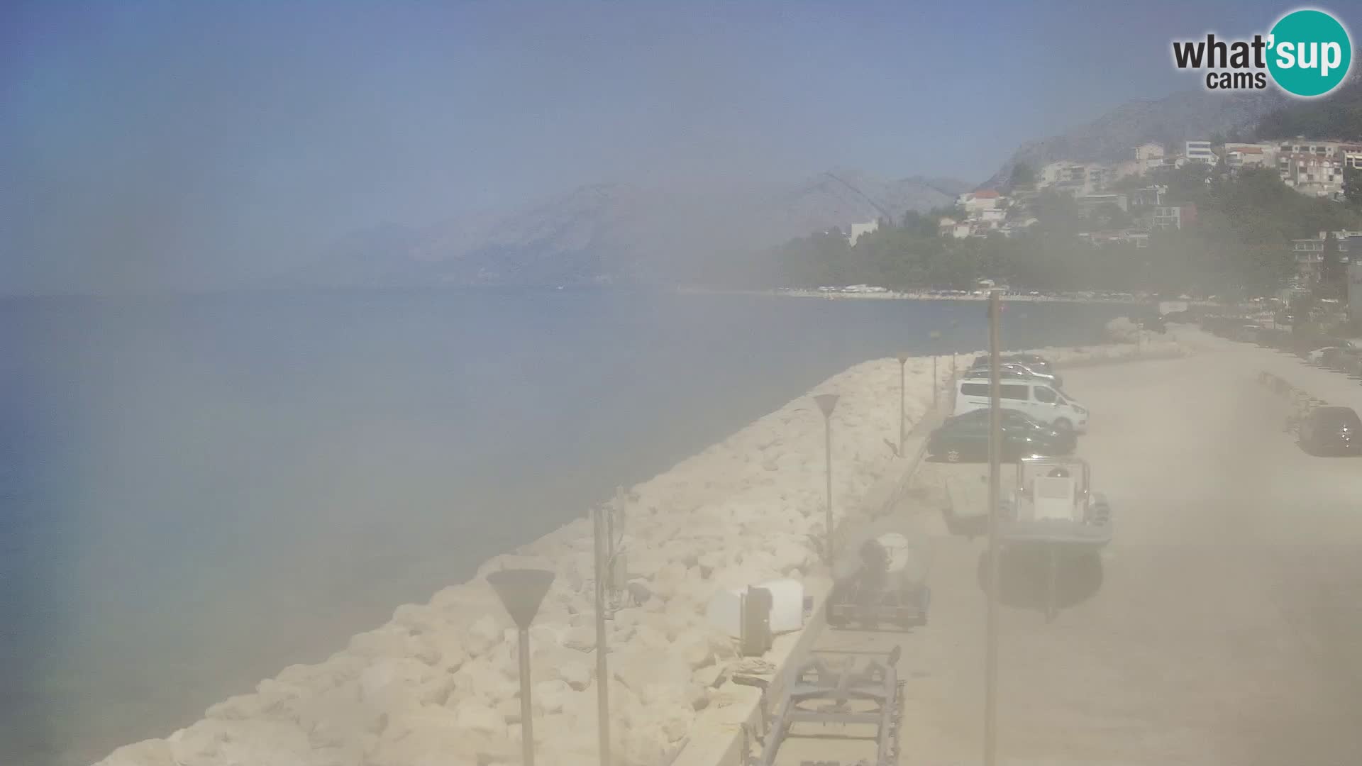 Webcam Live – Panorama di Baška Voda e delle montagne Biokovo