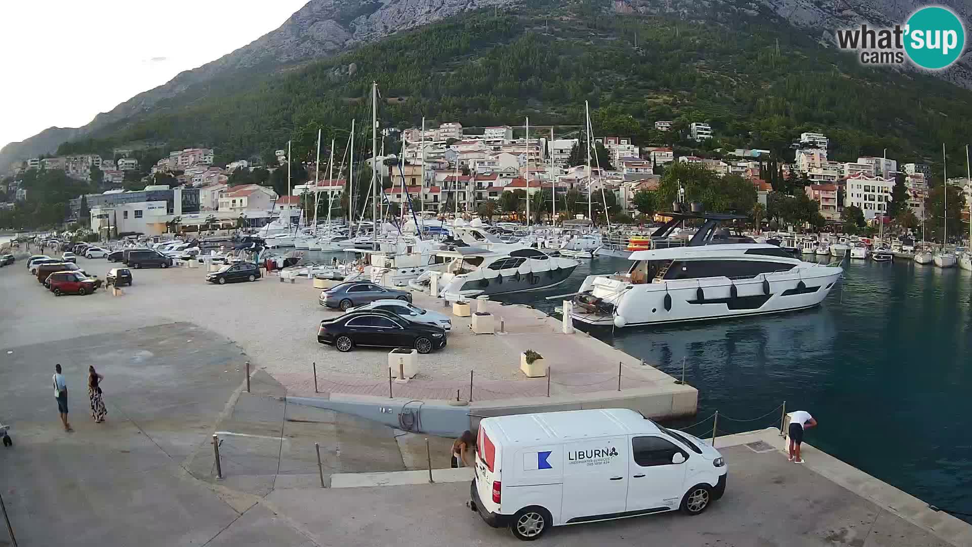 Webcam Baška Voda – Marina – Stadt und Gebirge Biokovo