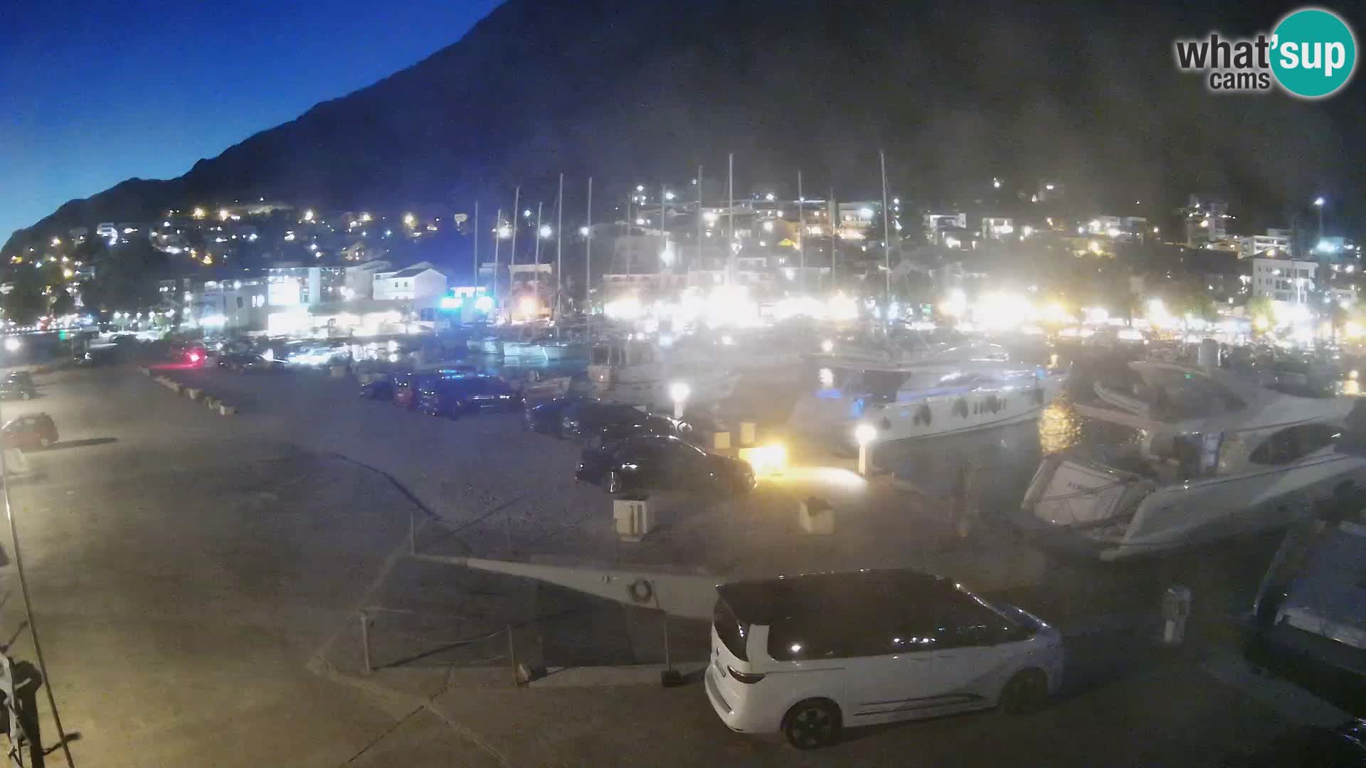 Webcam Live – View of Baška Voda and Biokovo mountain