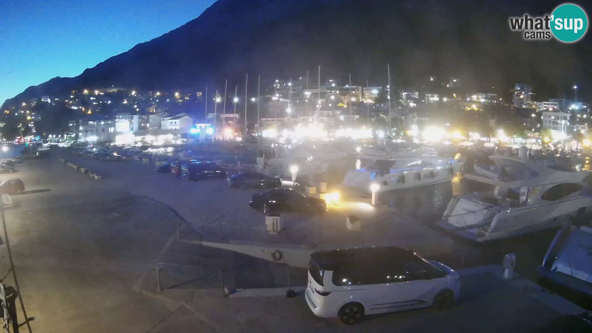 Webcam Live – Panorama di Baška Voda e delle montagne Biokovo