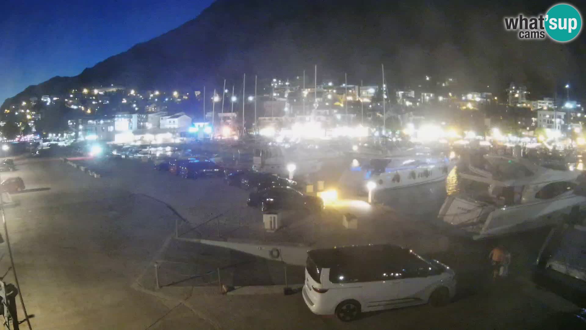 Webcam Live – Panorama di Baška Voda e delle montagne Biokovo
