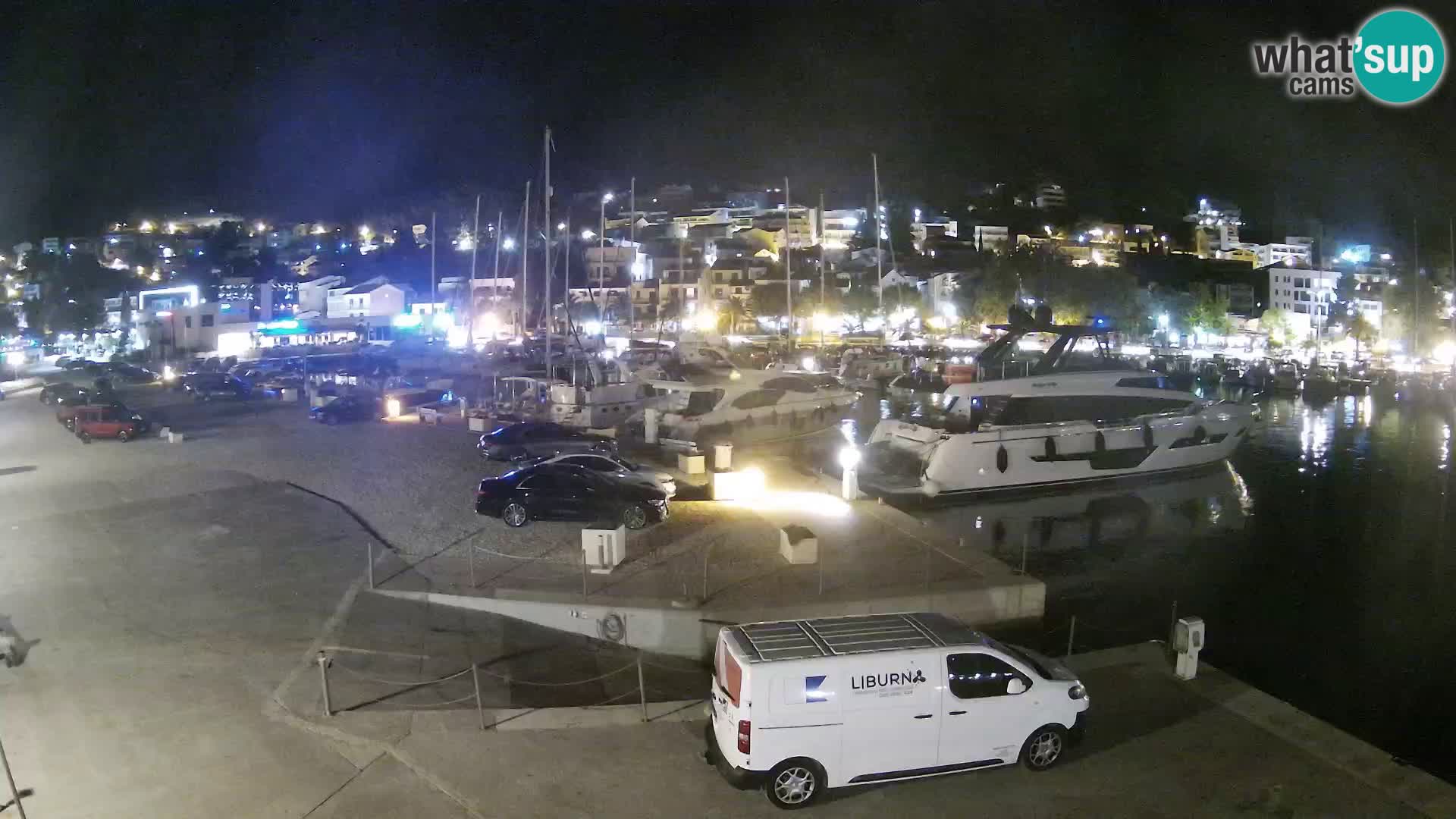 Webcam Live – Panorama di Baška Voda e delle montagne Biokovo