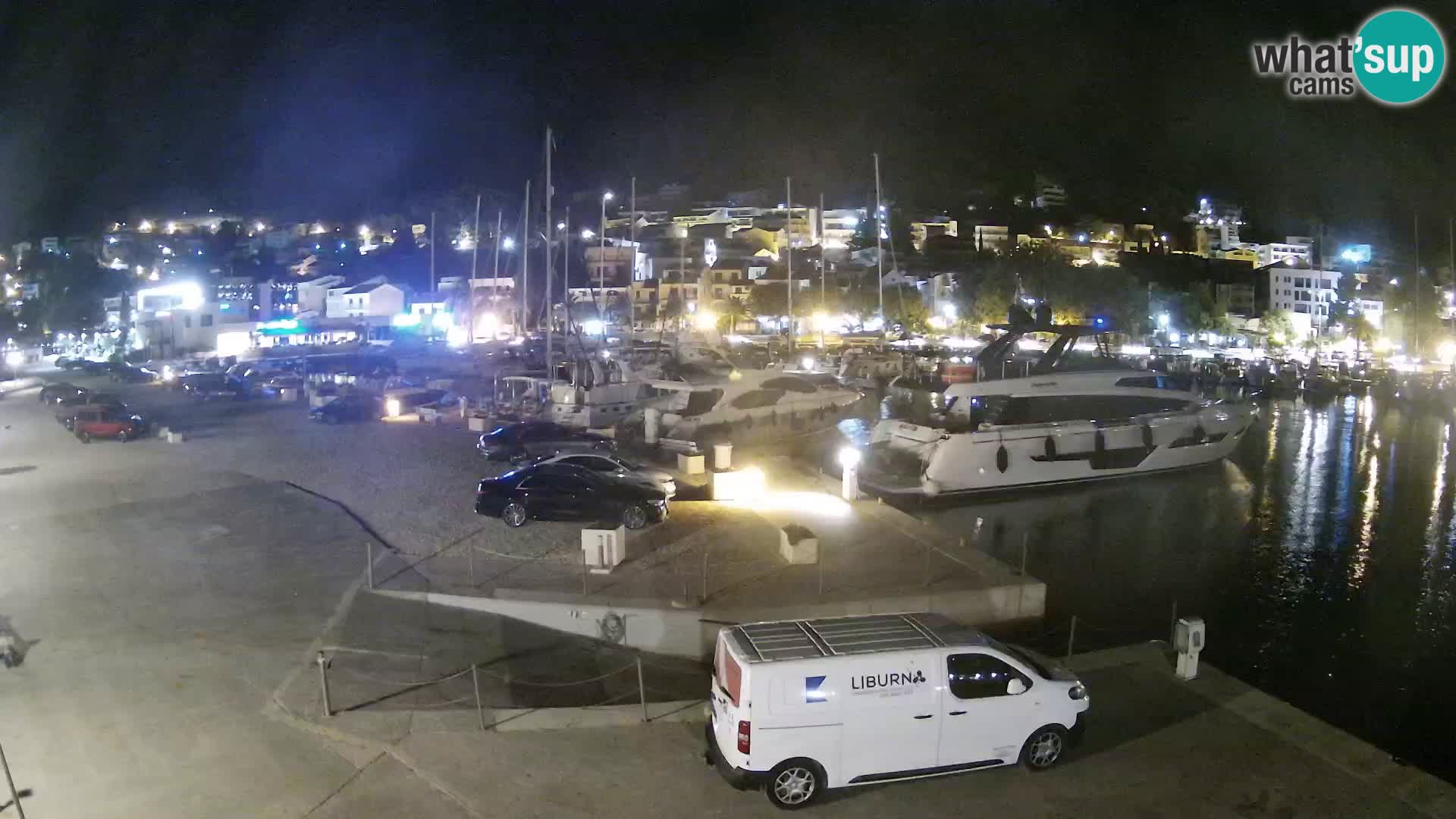 Webcam Live – Panorama di Baška Voda e delle montagne Biokovo