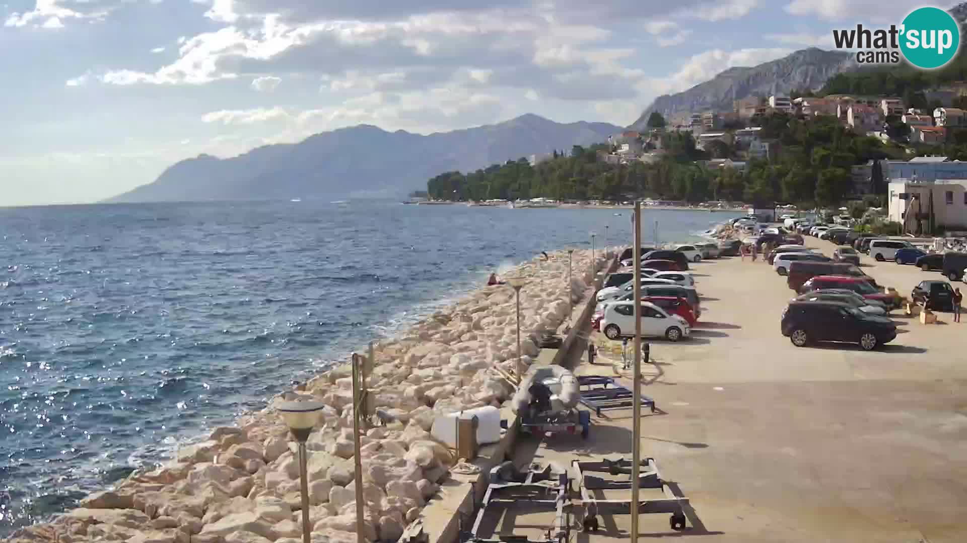 Webcam Live – View of Baška Voda and Biokovo mountain