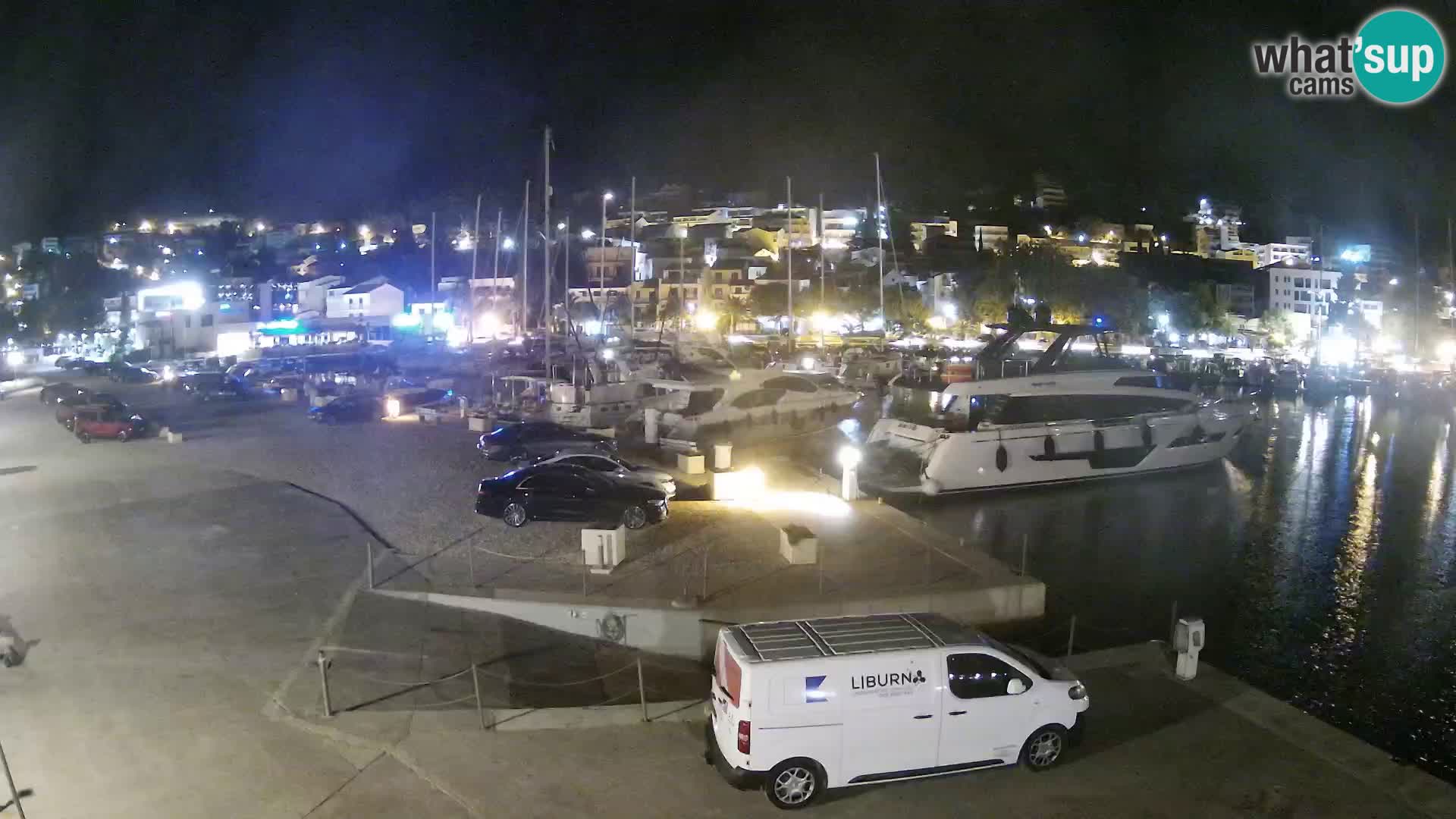 Spletna kamera – Baška Voda, pogled na mesto in goro Biokovo