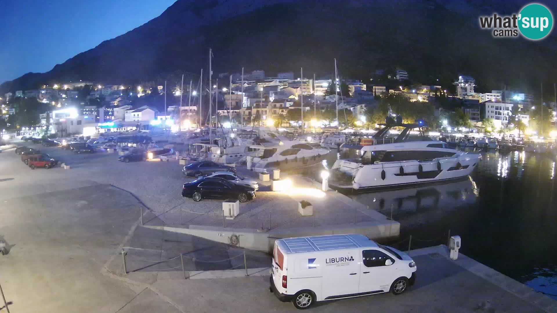 Webcam Baška Voda – Marina – Stadt und Gebirge Biokovo