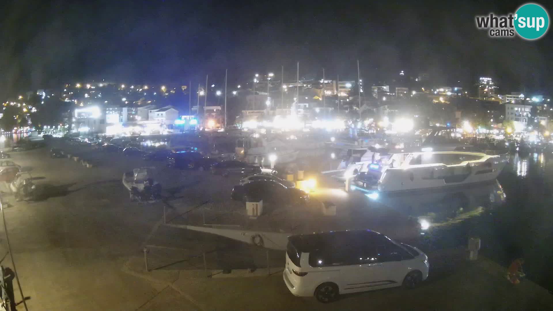 Spletna kamera – Baška Voda, pogled na mesto in goro Biokovo