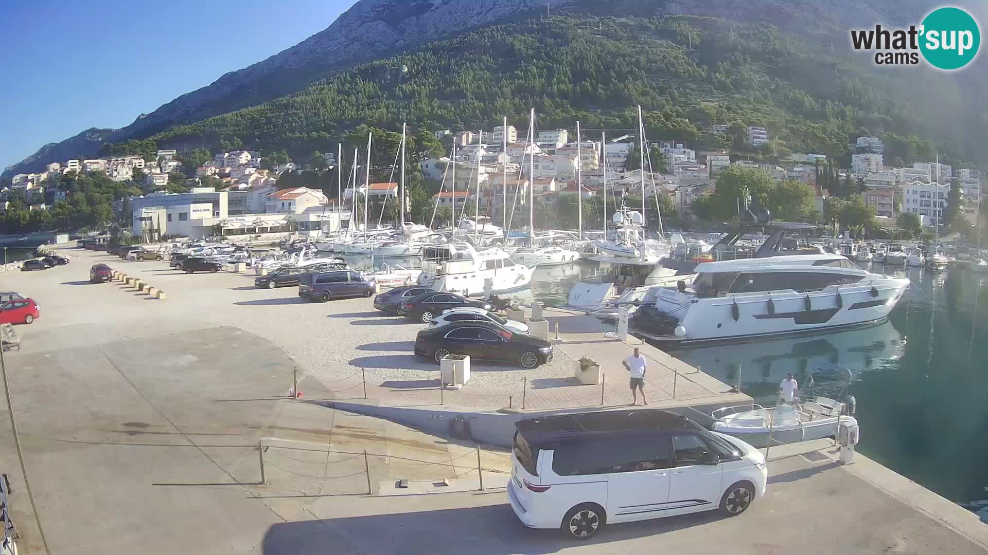 Webcam Live – Panorama di Baška Voda e delle montagne Biokovo