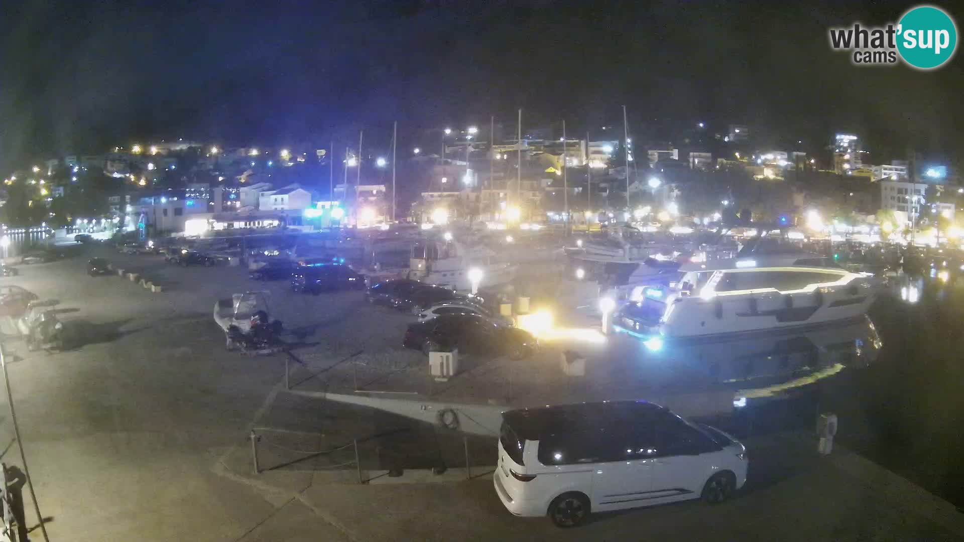 Spletna kamera – Baška Voda, pogled na mesto in goro Biokovo