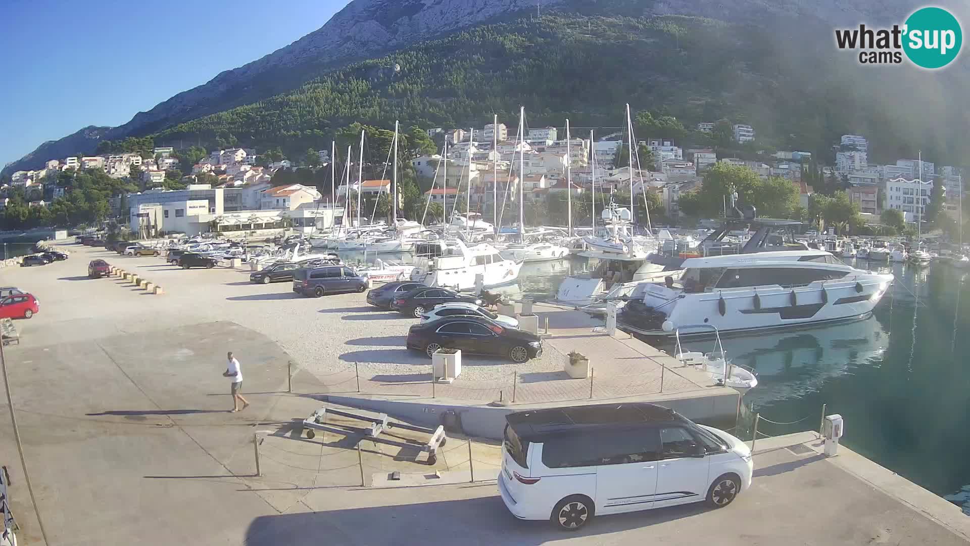 Webcam Live – View of Baška Voda and Biokovo mountain