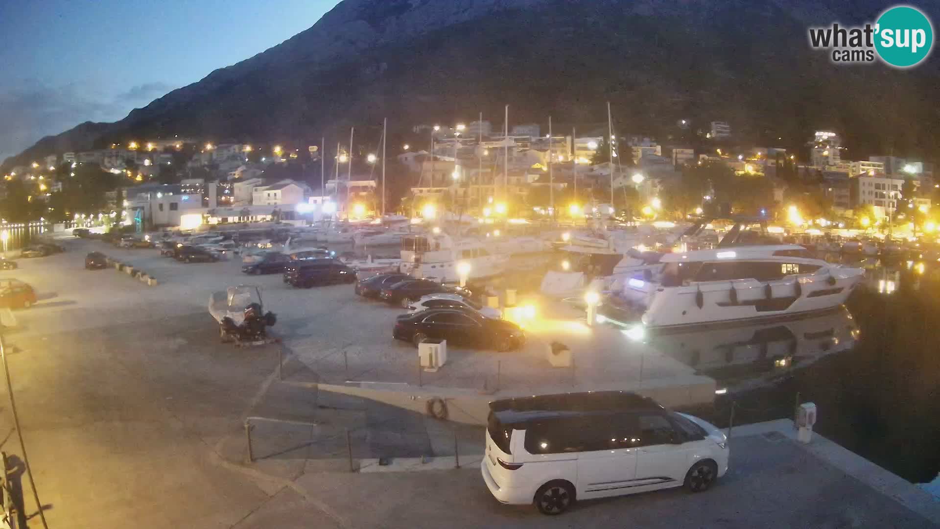 Webcam Live – Panorama di Baška Voda e delle montagne Biokovo