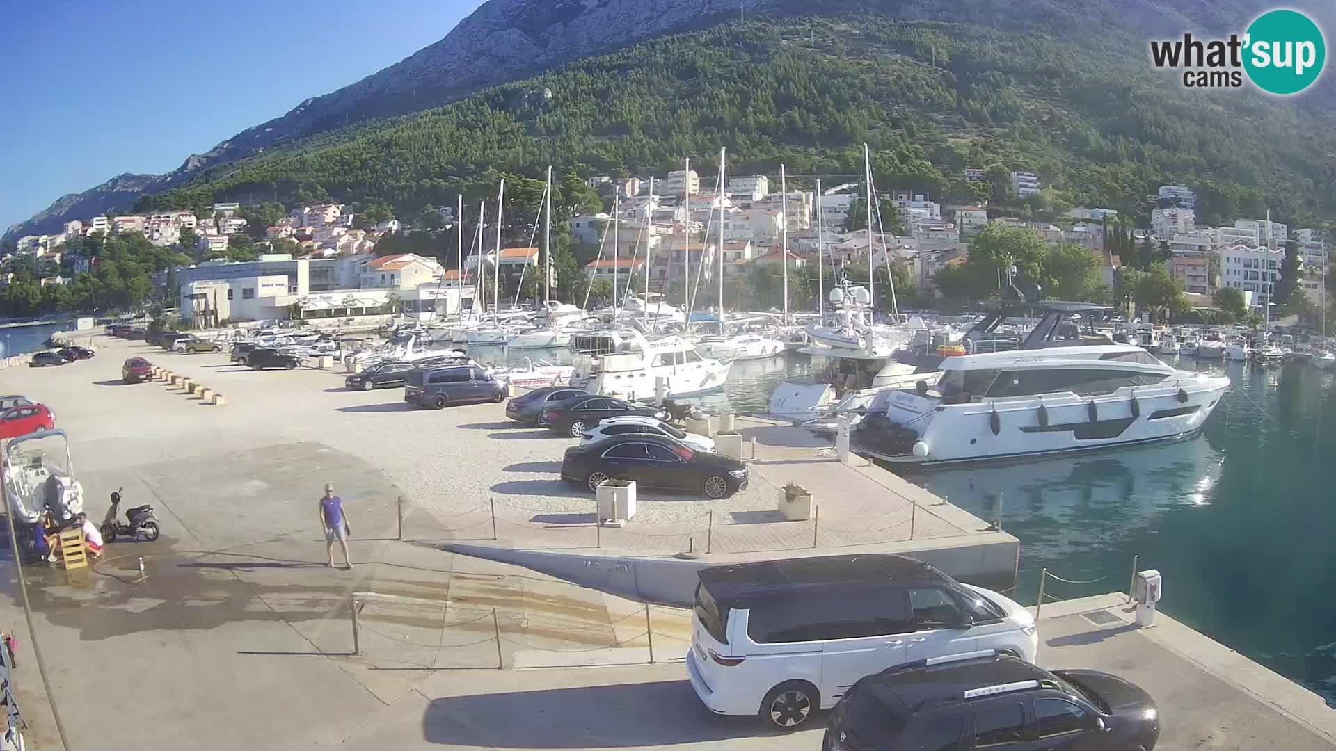 Webcam Baška Voda – Marina – Stadt und Gebirge Biokovo