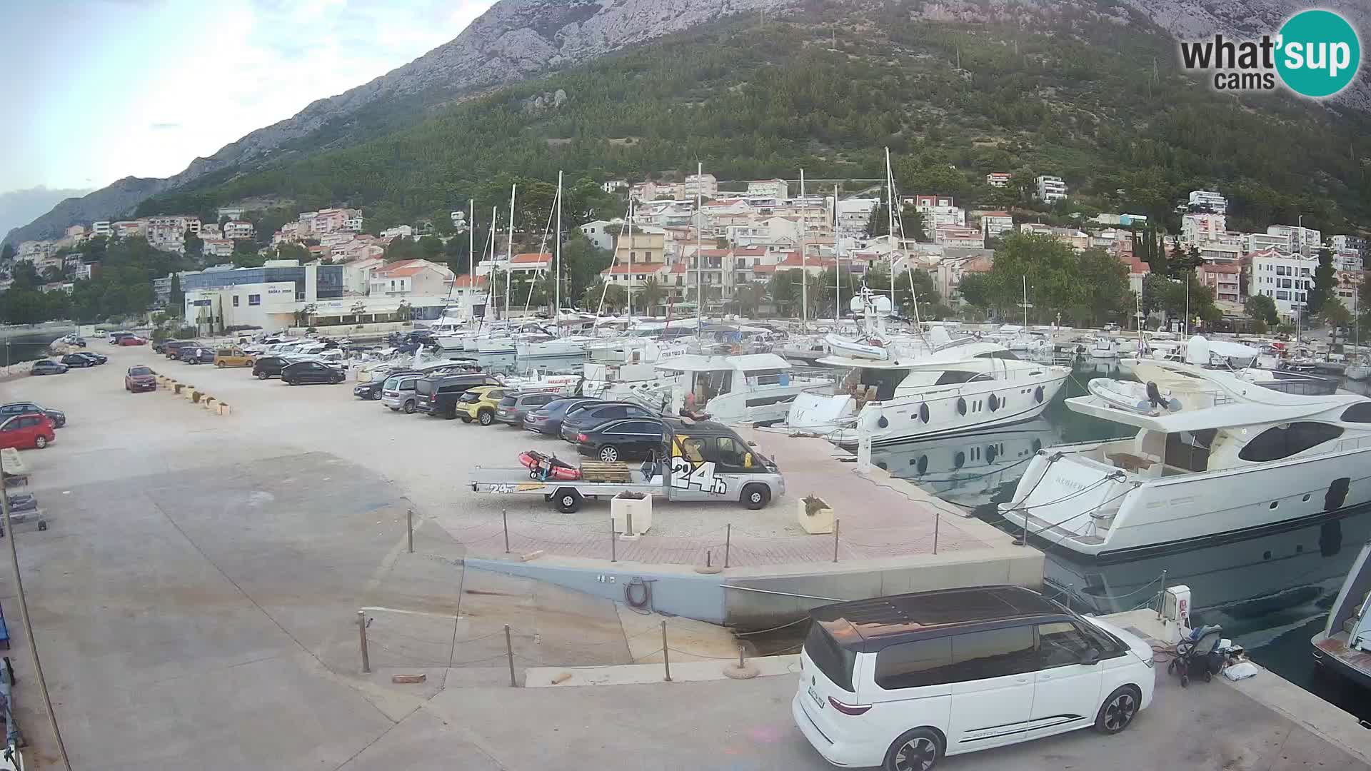 Webcam Live – Panorama di Baška Voda e delle montagne Biokovo